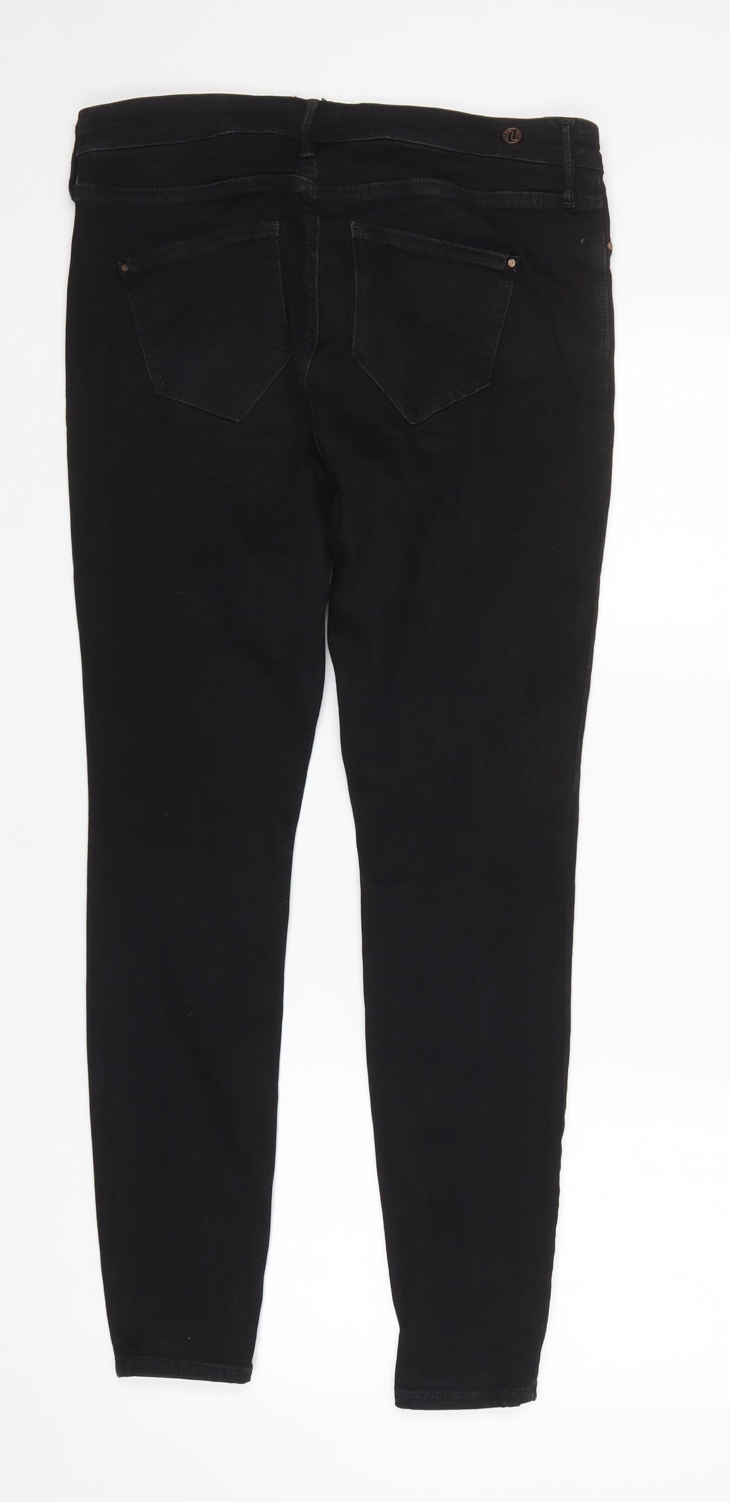 River Island Womens Black   Tapered Jeans Size 16 L29 in