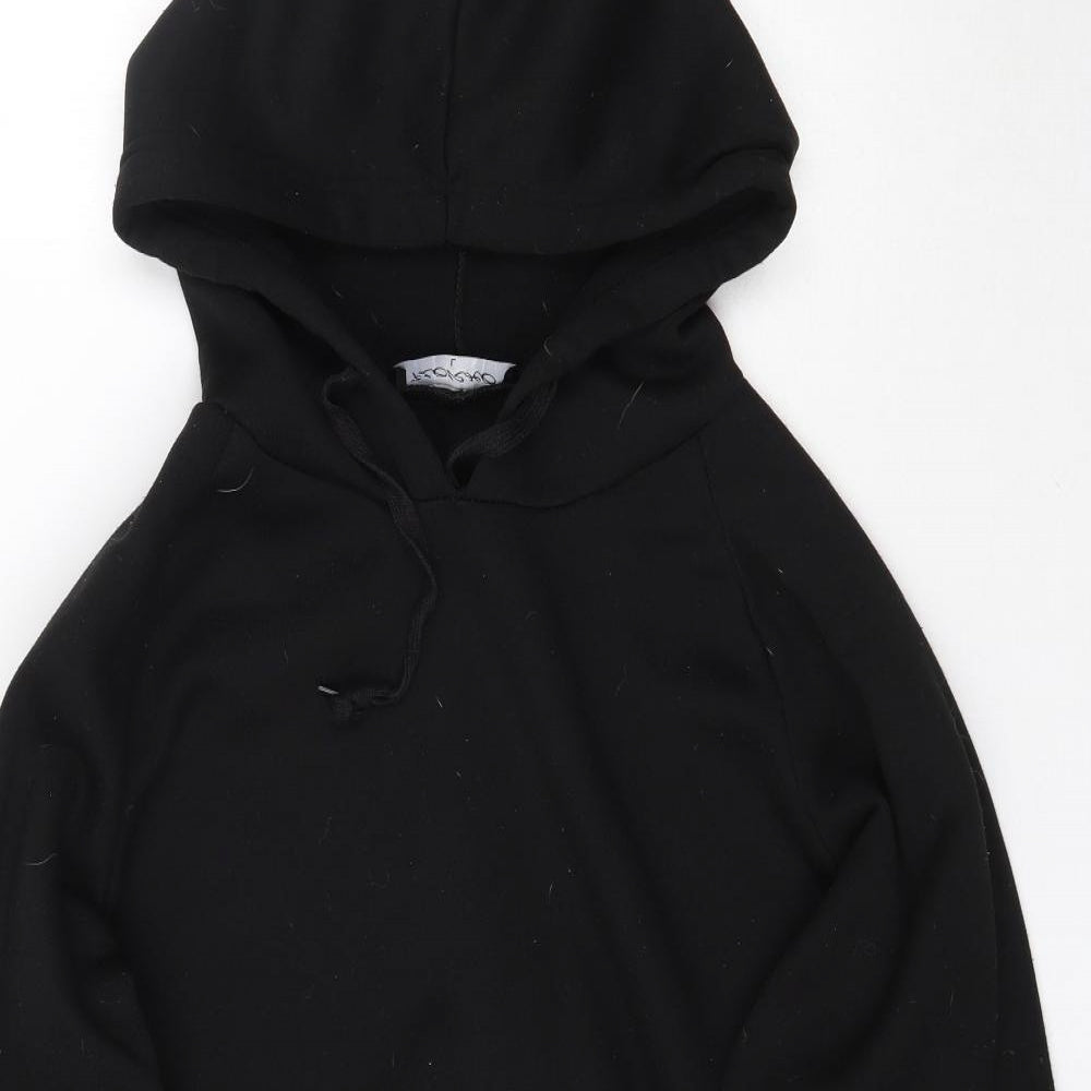 Florho Womens Black   Pullover Hoodie Size L  - Floral