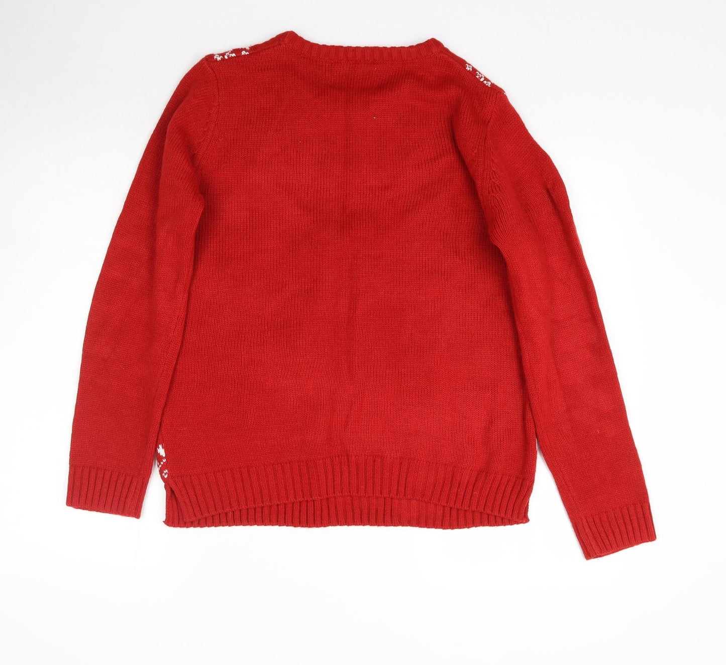 Papaya Mens Red  Knit Pullover Jumper Size M  - Christmas Tree