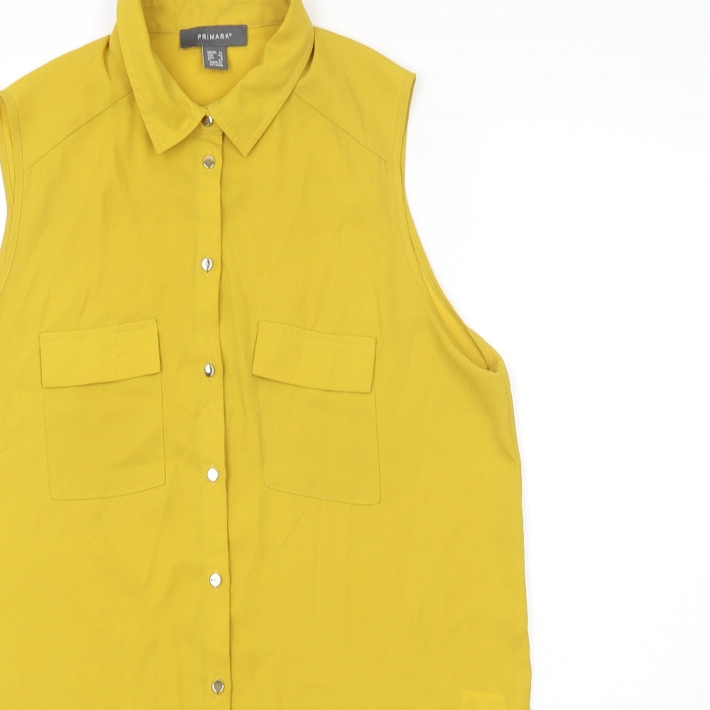 Primark Womens Yellow   Basic Blouse Size 12