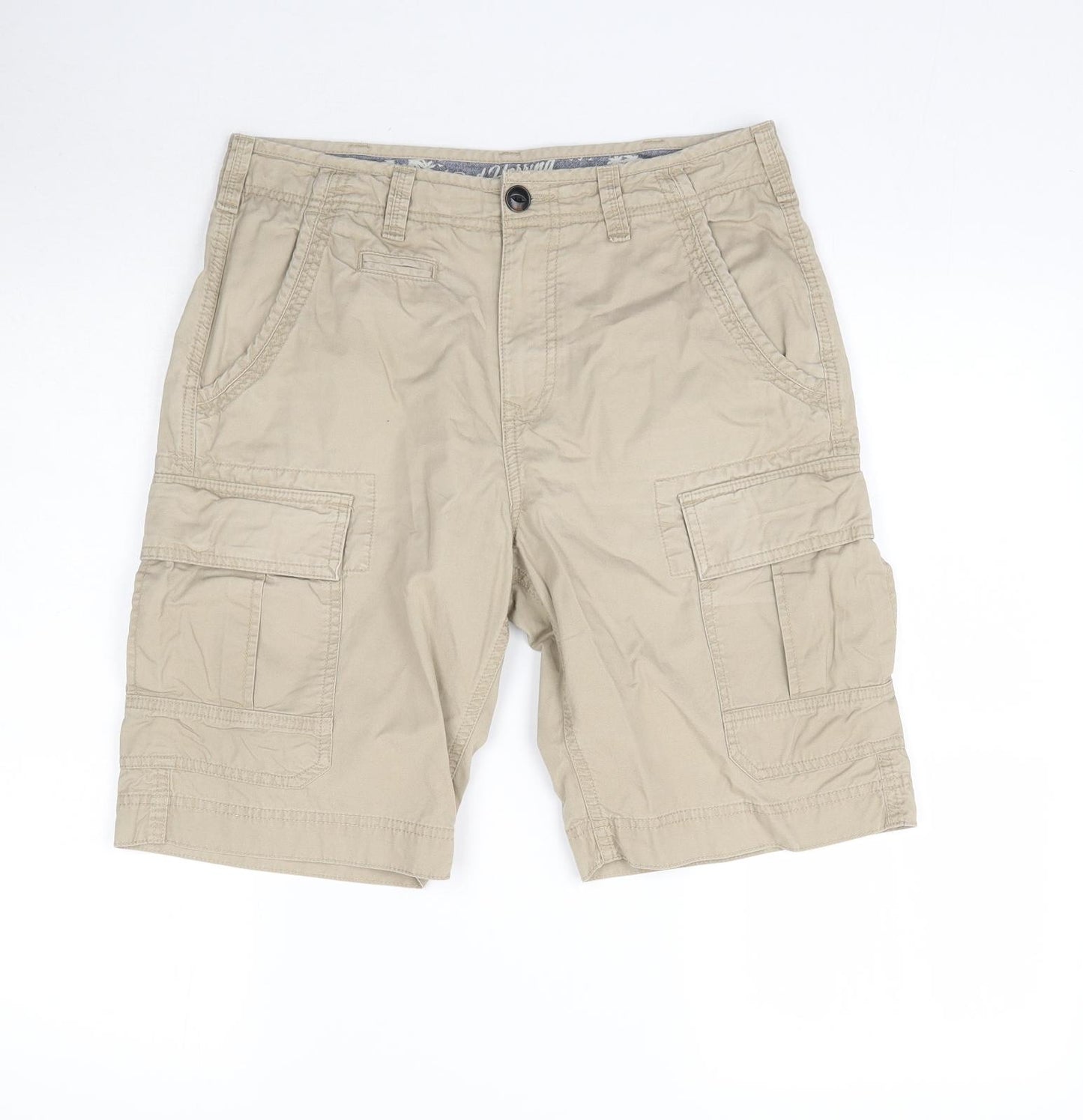 Red Herring Mens Beige   Cargo Shorts Size 30