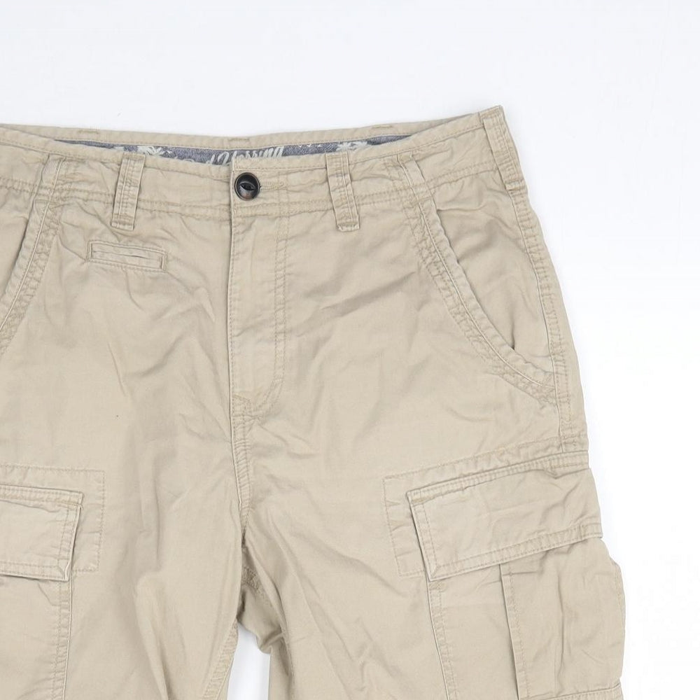 Red Herring Mens Beige   Cargo Shorts Size 30