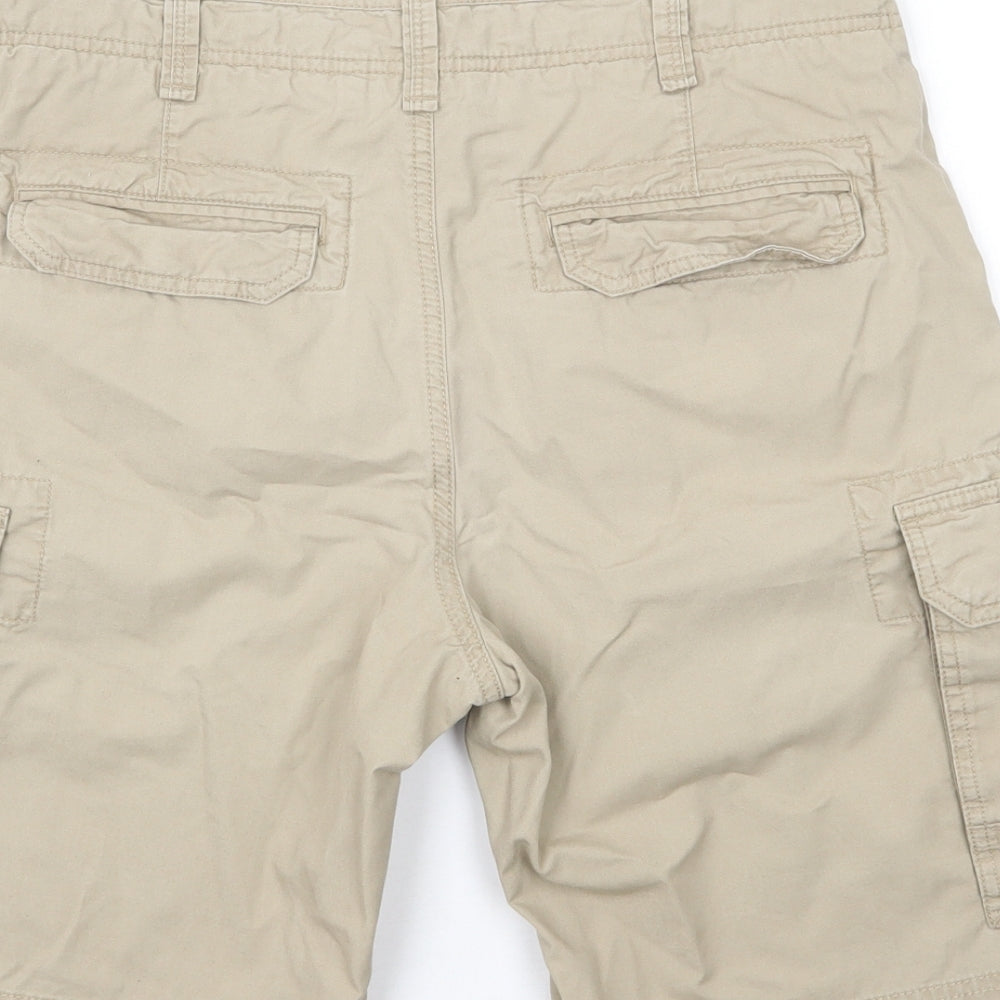 Red Herring Mens Beige   Cargo Shorts Size 30