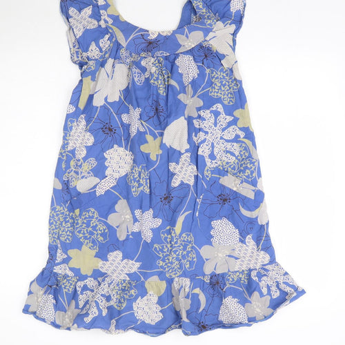 Atmosphere Womens Blue Floral  Basic Blouse Size 8