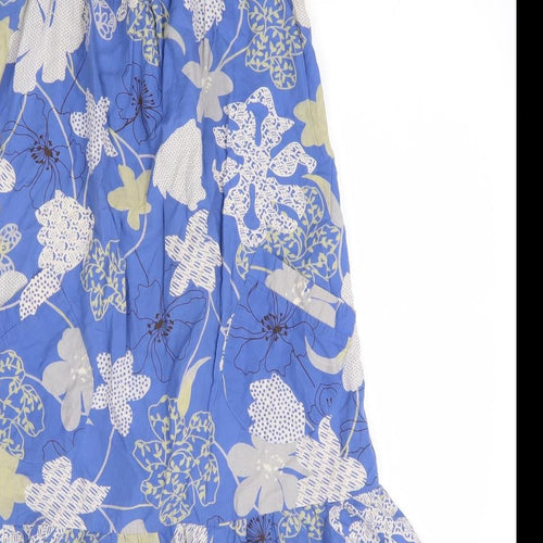 Atmosphere Womens Blue Floral  Basic Blouse Size 8