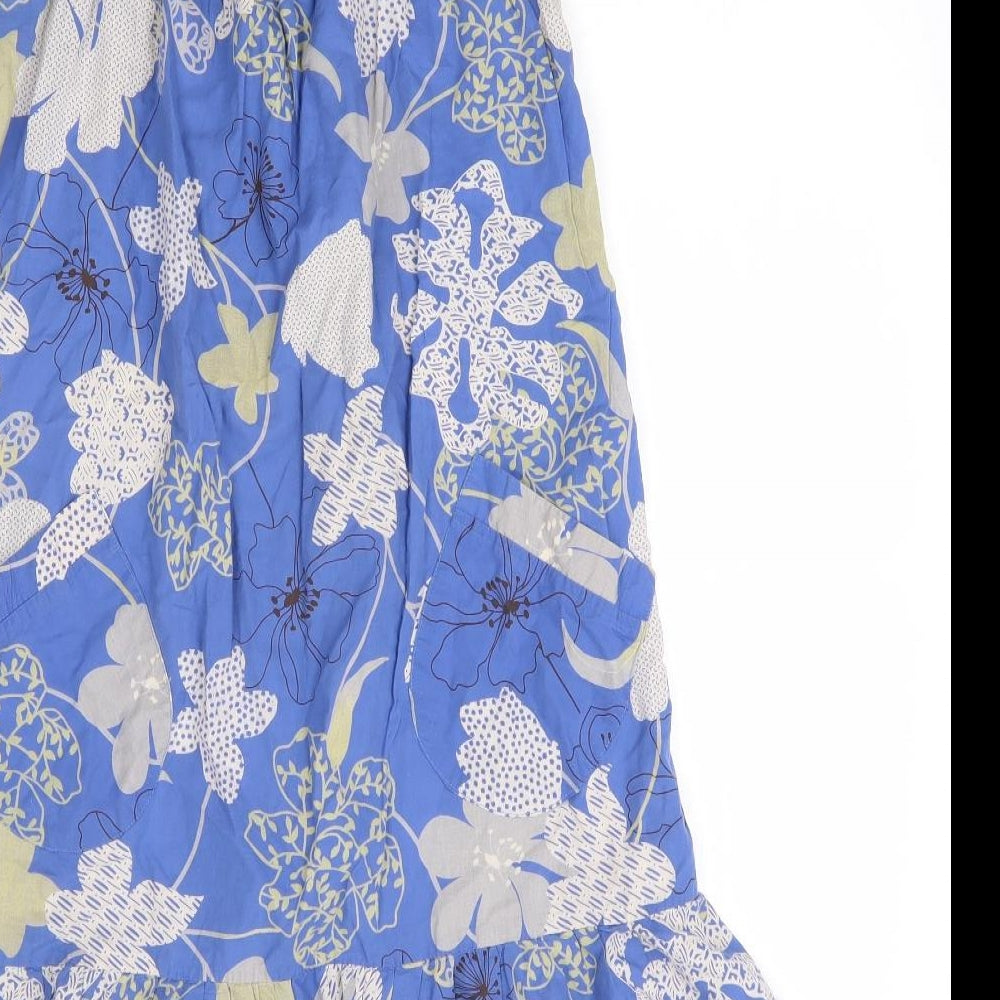 Atmosphere Womens Blue Floral  Basic Blouse Size 8