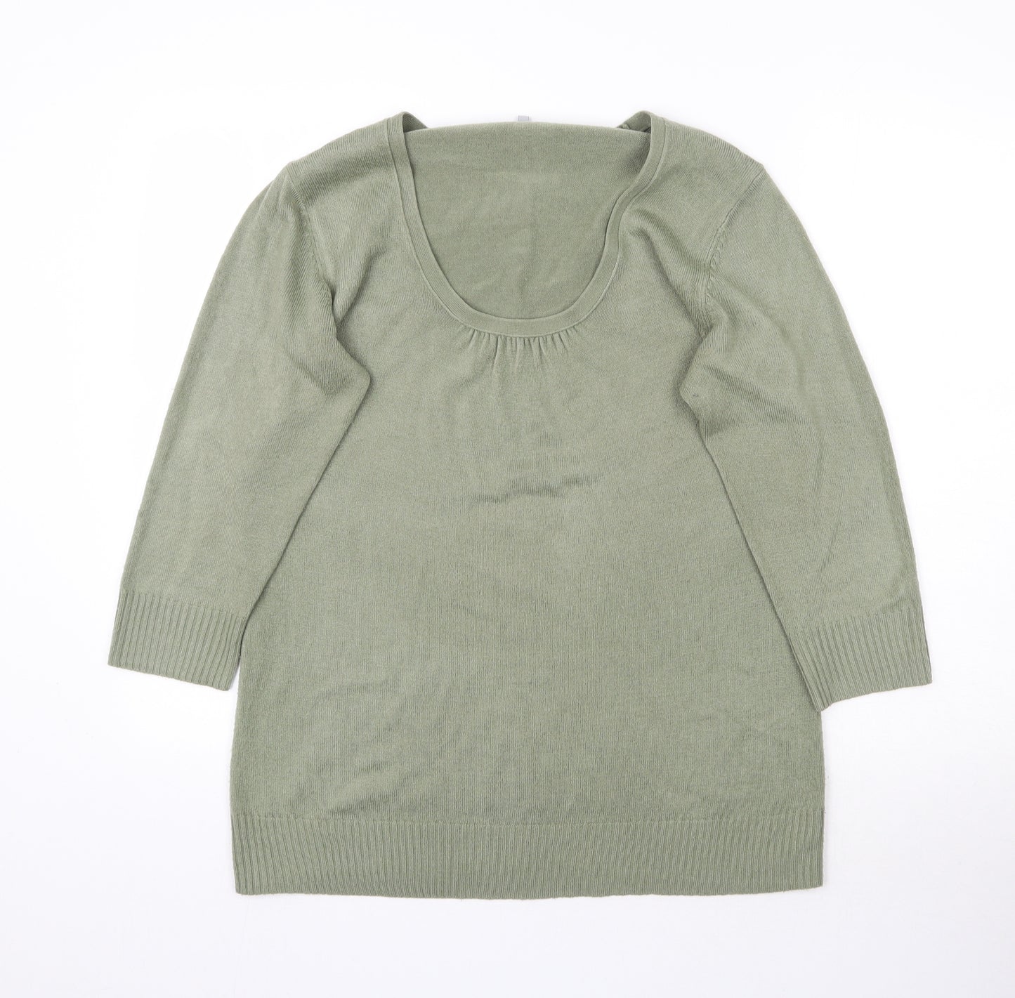 Matalan Womens Green  Knit Pullover Jumper Size 18
