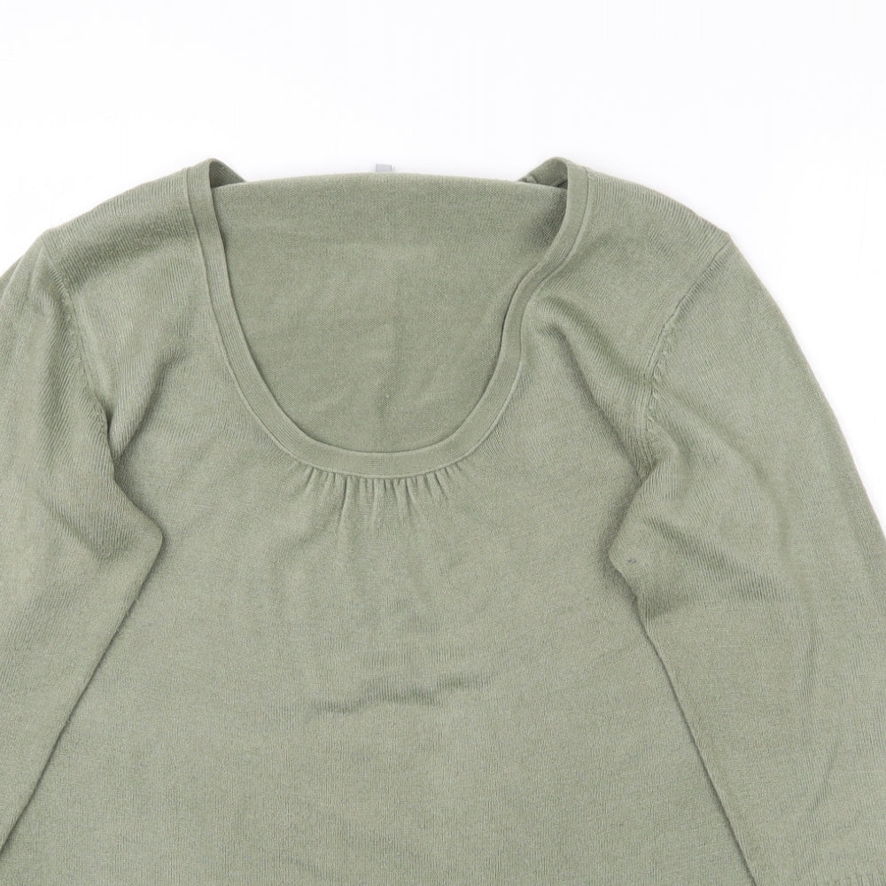 Matalan Womens Green  Knit Pullover Jumper Size 18
