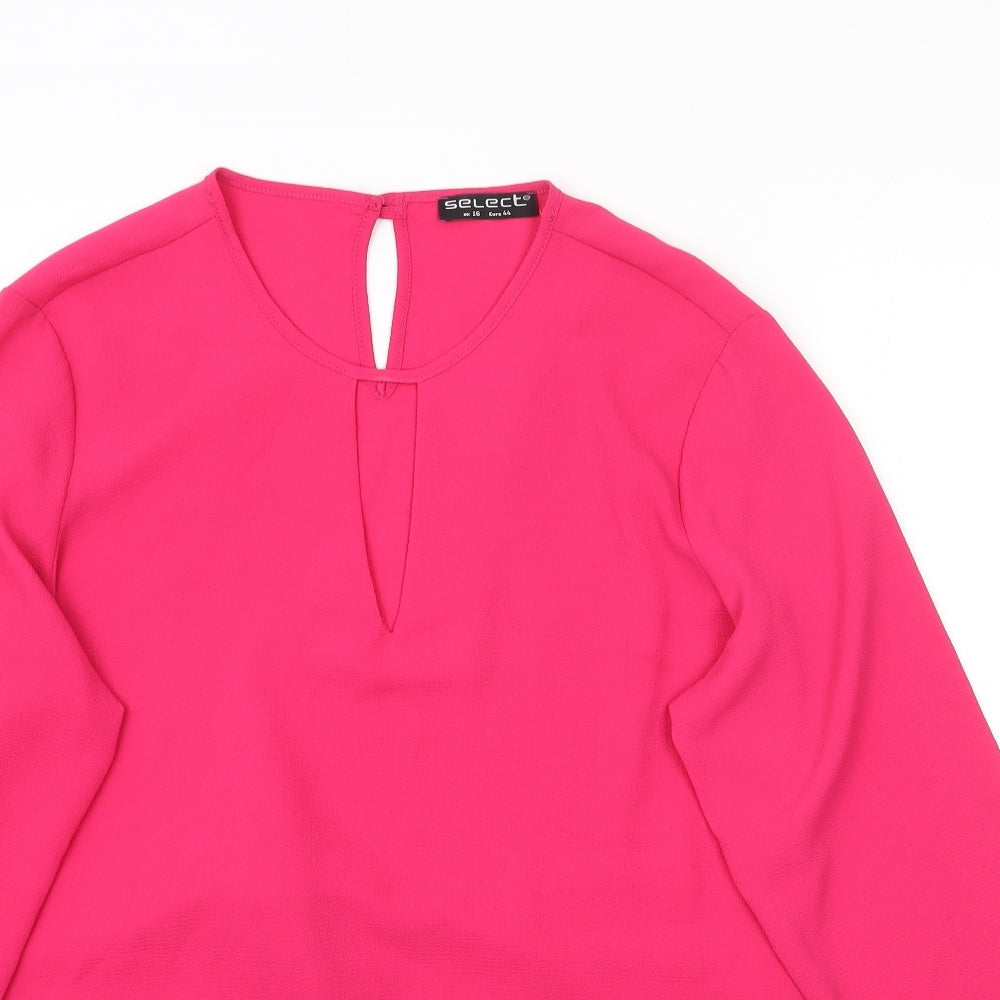 Select Womens Pink   Basic Blouse Size 16