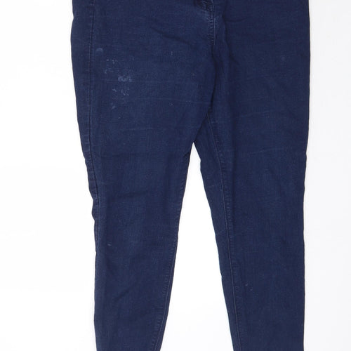 Preworn Womens Blue  Denim Skinny Jeans Size 14 L29 in