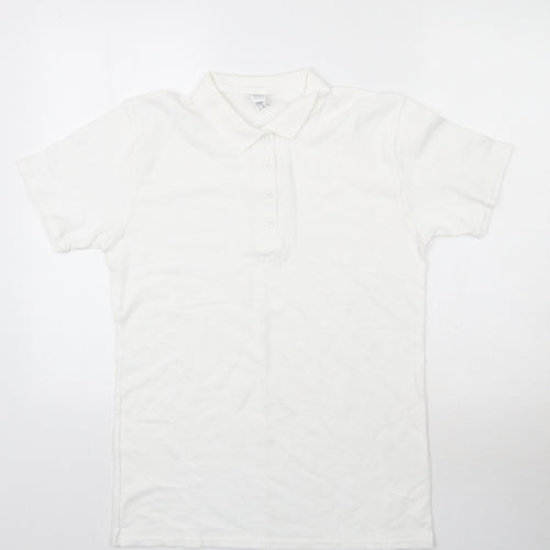 Gildan Womens White   Basic Polo Size L