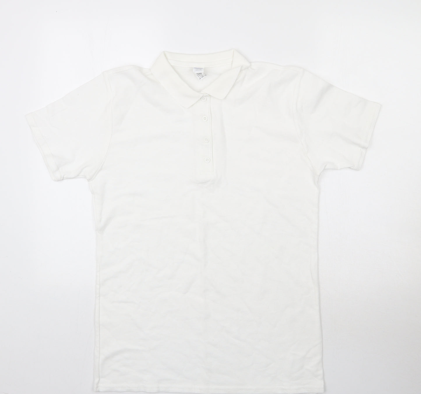 Gildan Womens White   Basic Polo Size L