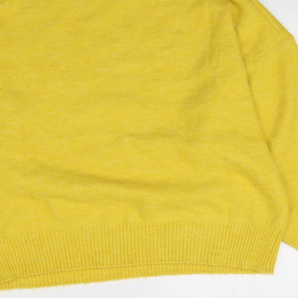 Preworn Womens Yellow  Knit Pullover Jumper Size L