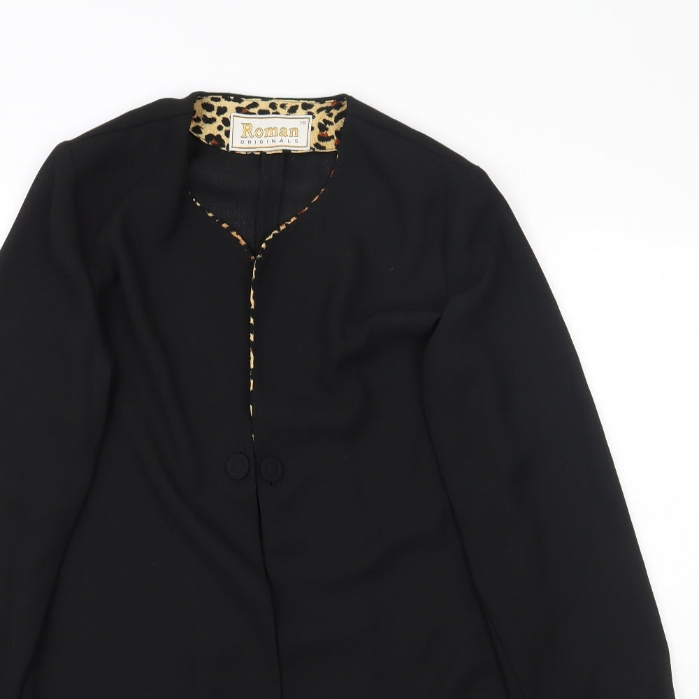 Roman Womens Black   Jacket Blazer Size 10