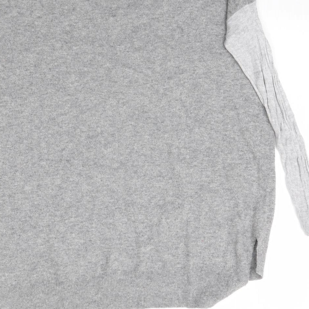 Topshop Womens Grey  Knit Pullover Jumper Size 8