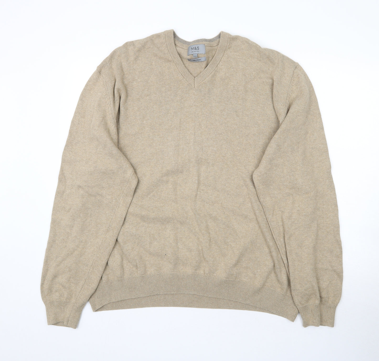Marks and Spencer Womens Beige  Knit Pullover Jumper Size 4XL