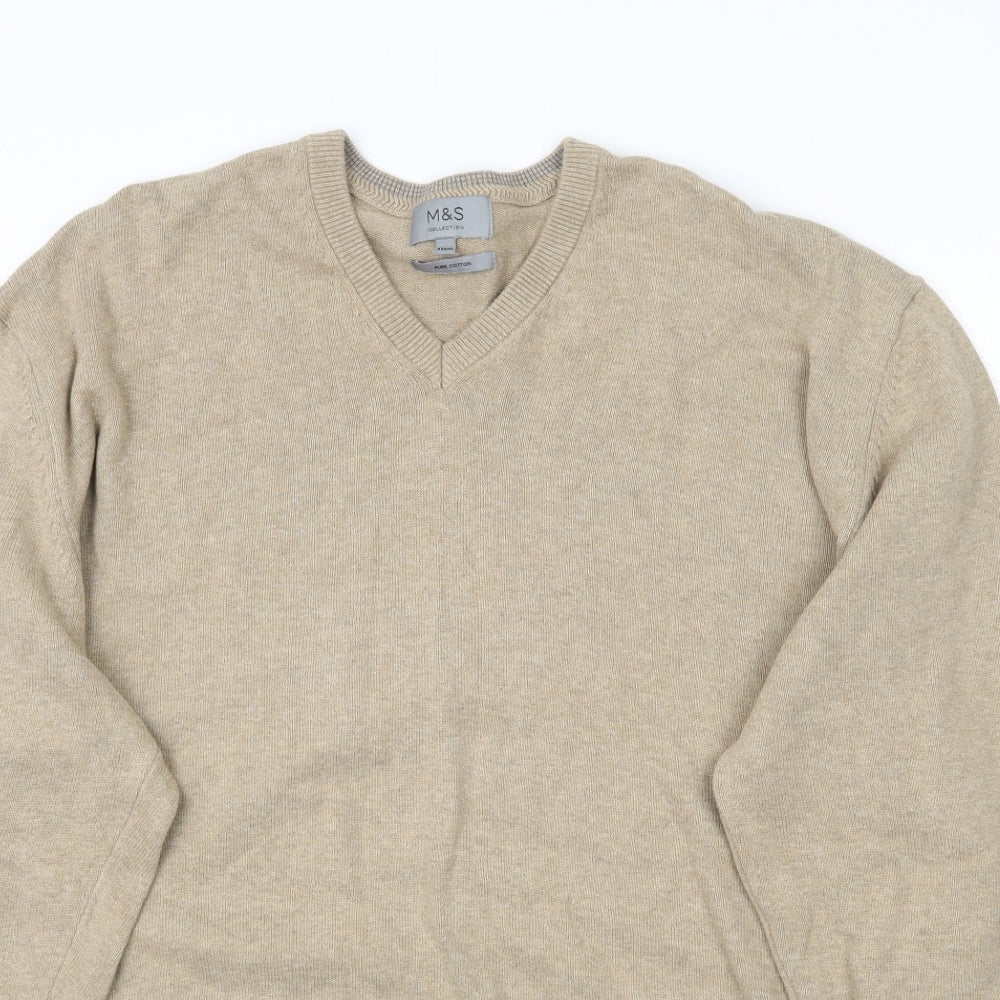 Marks and Spencer Womens Beige  Knit Pullover Jumper Size 4XL