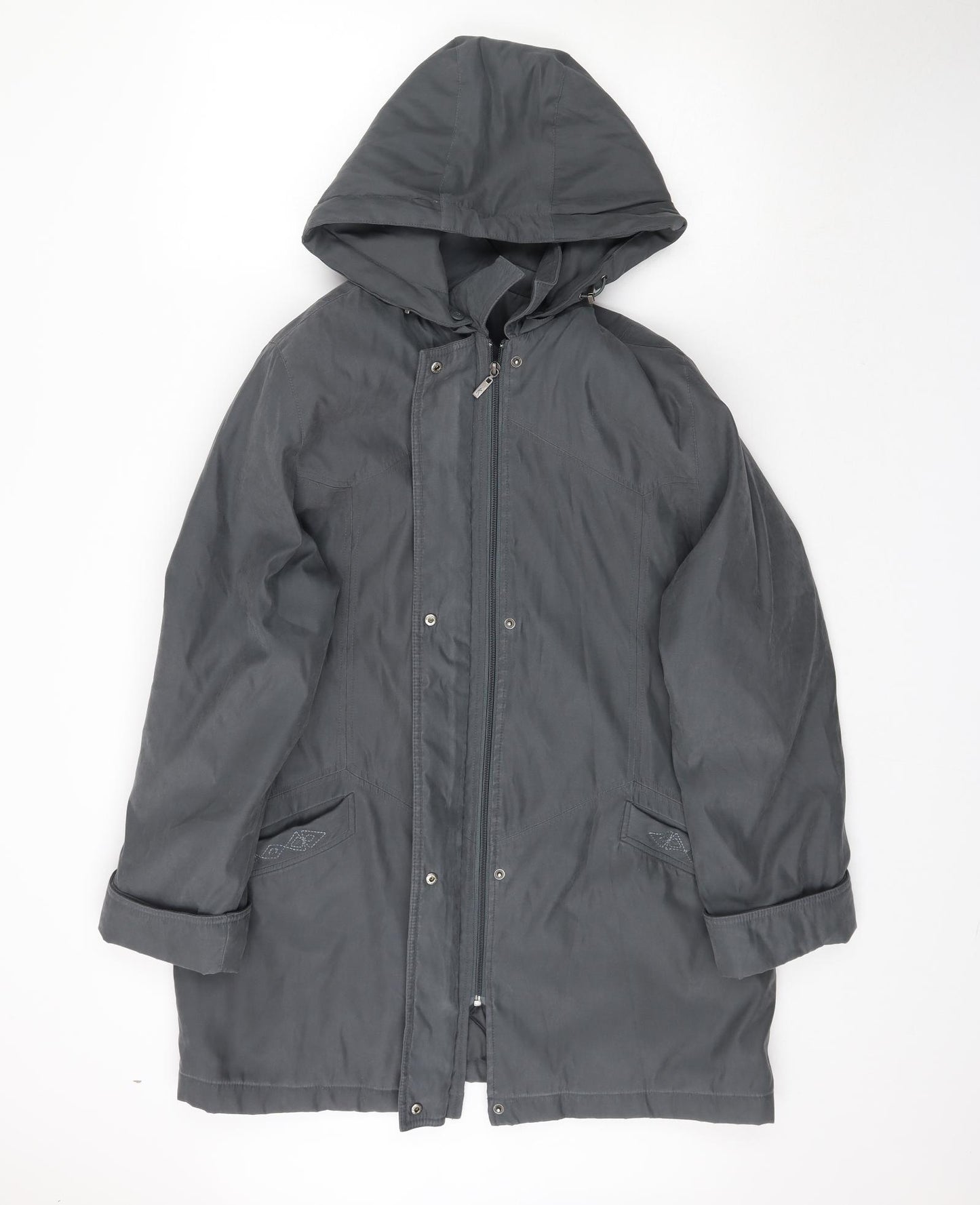 Klass Collection Womens Grey   Parka Coat Size 16