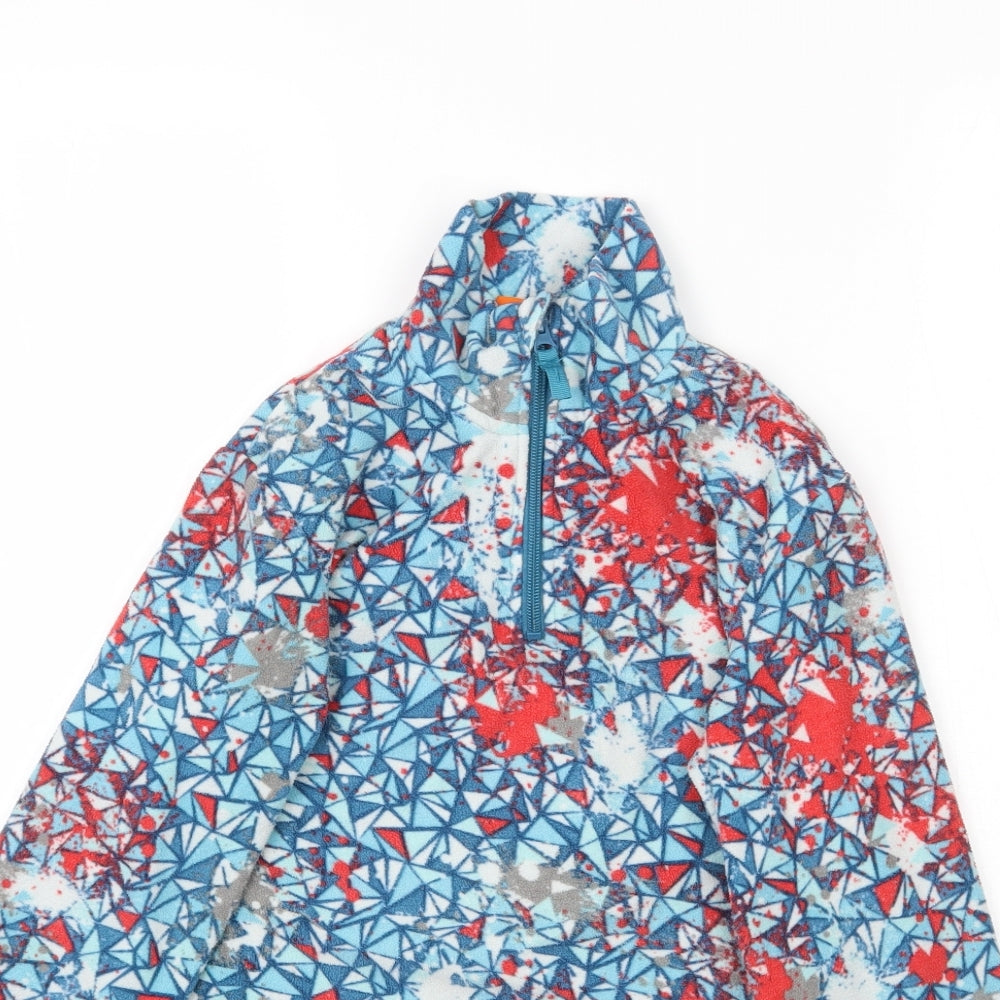 Mountain Warehouse Girls Multicoloured Geometric Fleece Pullover Sweatshirt Size 11-12 Years