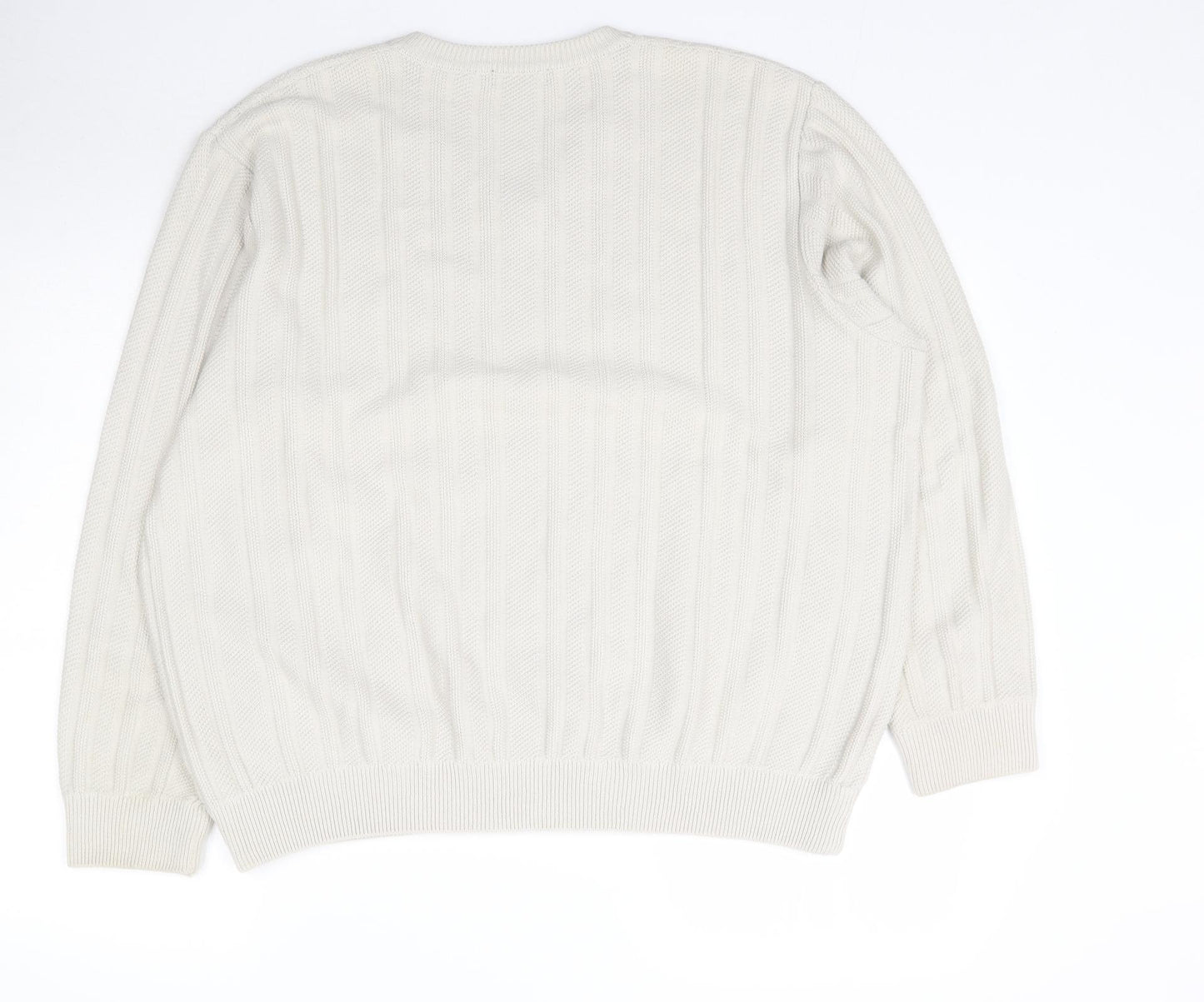 Marks and Spencer Mens Ivory  Knit Pullover Jumper Size XL