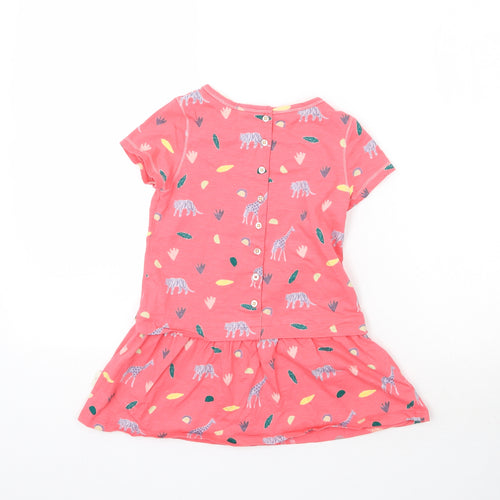 White Stuff Girls Pink   Mini  Size 3-4 Years  - Zoo Animal Print