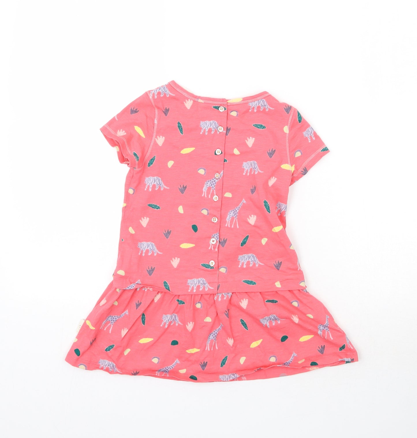 White Stuff Girls Pink   Mini  Size 3-4 Years  - Zoo Animal Print