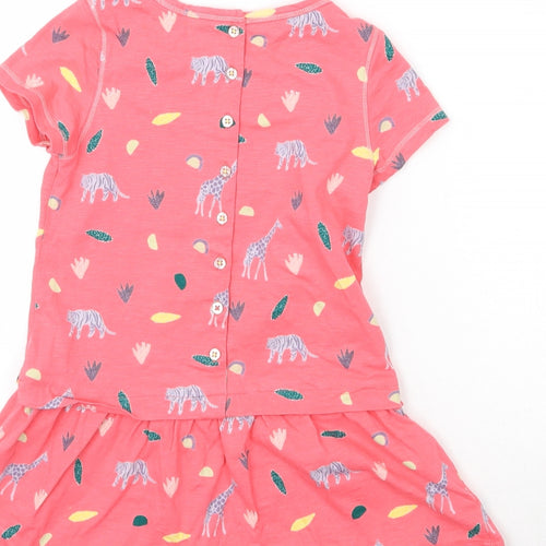 White Stuff Girls Pink   Mini  Size 3-4 Years  - Zoo Animal Print