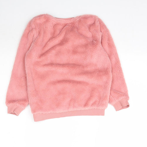Nutmeg Girls Pink Solid  Top Pyjama Top Size 9-10 Years  - Fluffy Bunny Rabbit