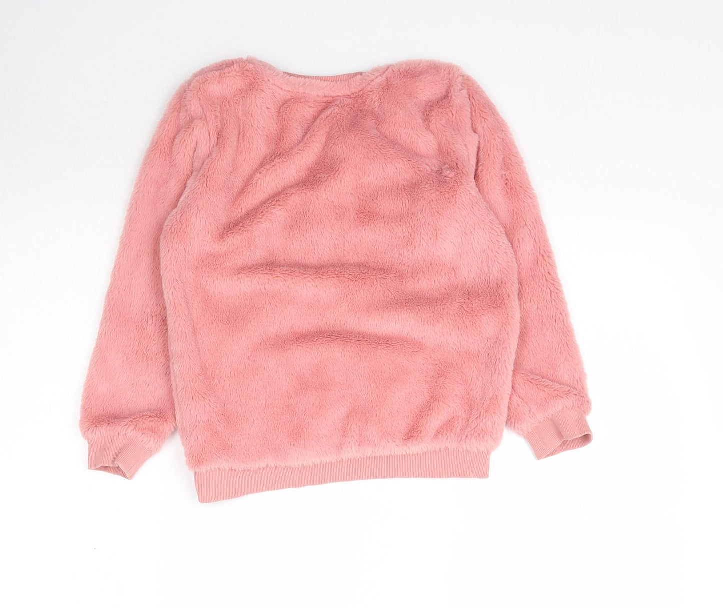 Nutmeg Girls Pink Solid  Top Pyjama Top Size 9-10 Years  - Fluffy Bunny Rabbit