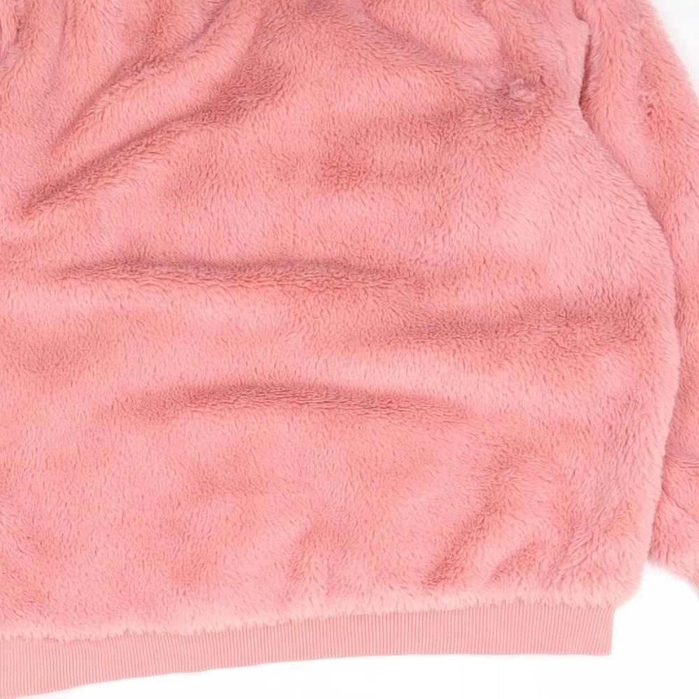 Nutmeg Girls Pink Solid  Top Pyjama Top Size 9-10 Years  - Fluffy Bunny Rabbit