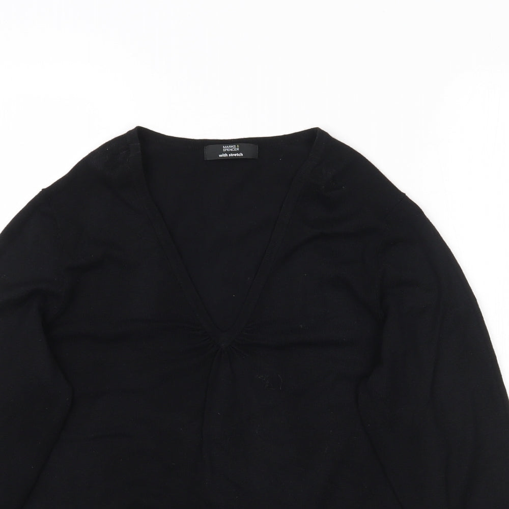 Marks and Spencer Womens Black  Knit Pullover Jumper Size 18