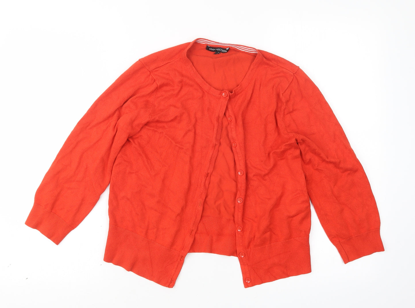 Debenhams Womens Orange   Cardigan Jumper Size 14