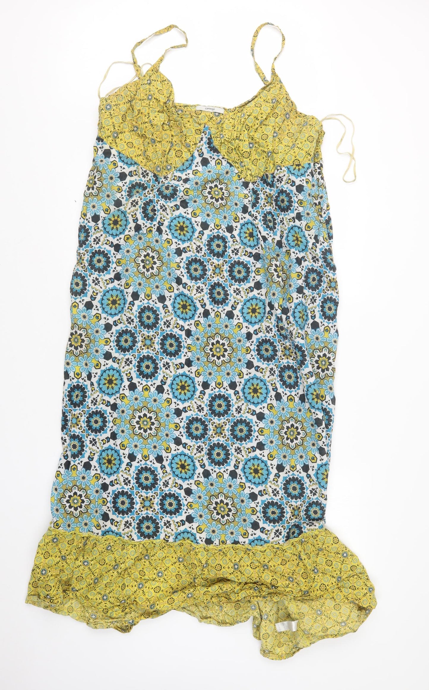 George Womens Blue Geometric  T-Shirt Dress  Size 24