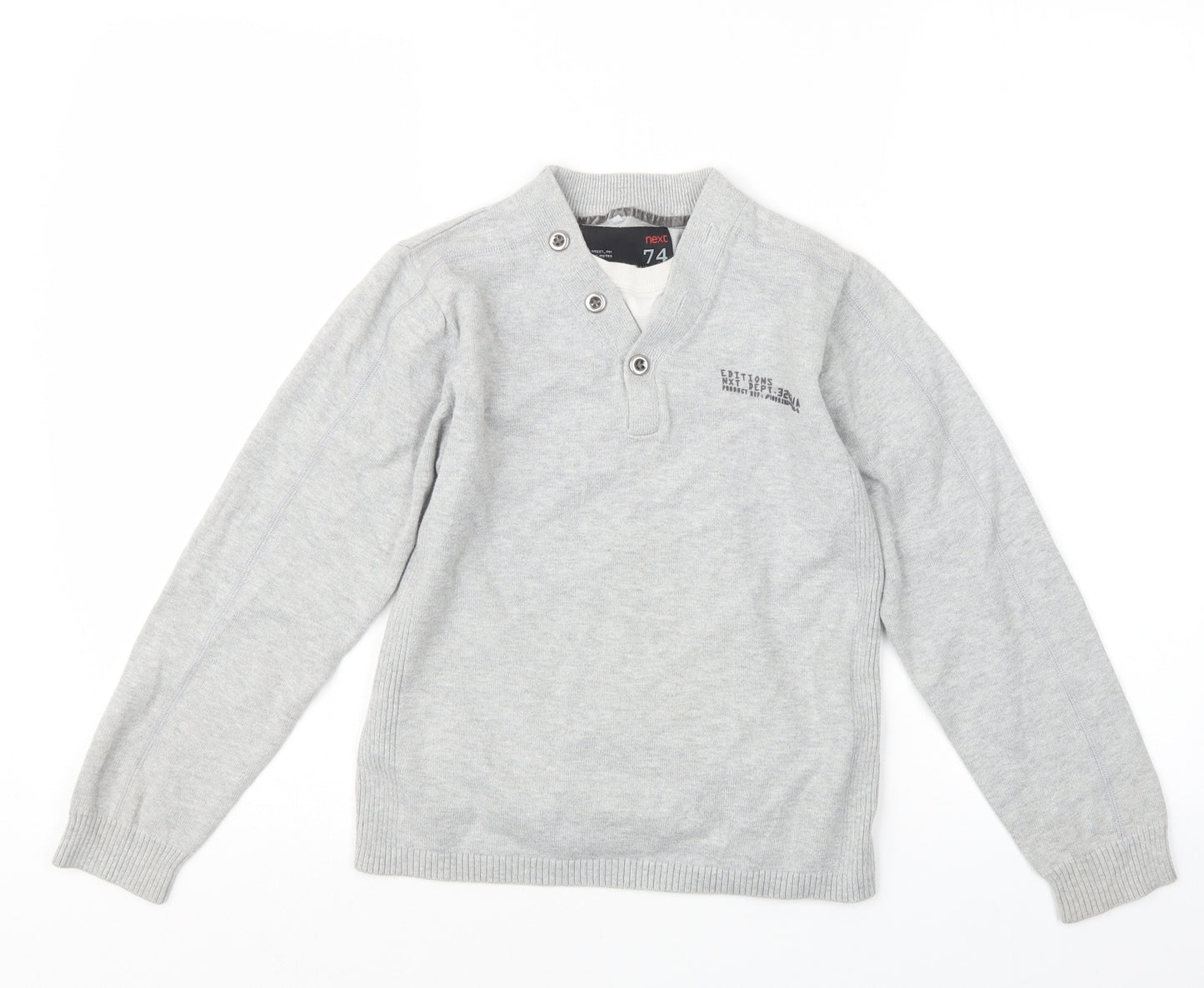 NEXT Boys Grey  Knit Pullover Jumper Size 10 Years
