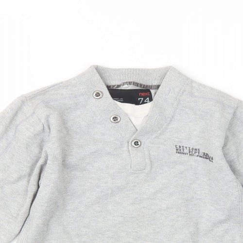 NEXT Boys Grey  Knit Pullover Jumper Size 10 Years