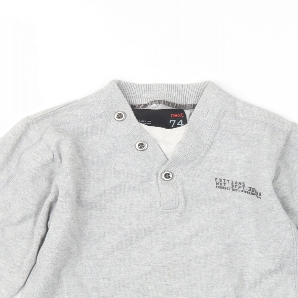 NEXT Boys Grey  Knit Pullover Jumper Size 10 Years