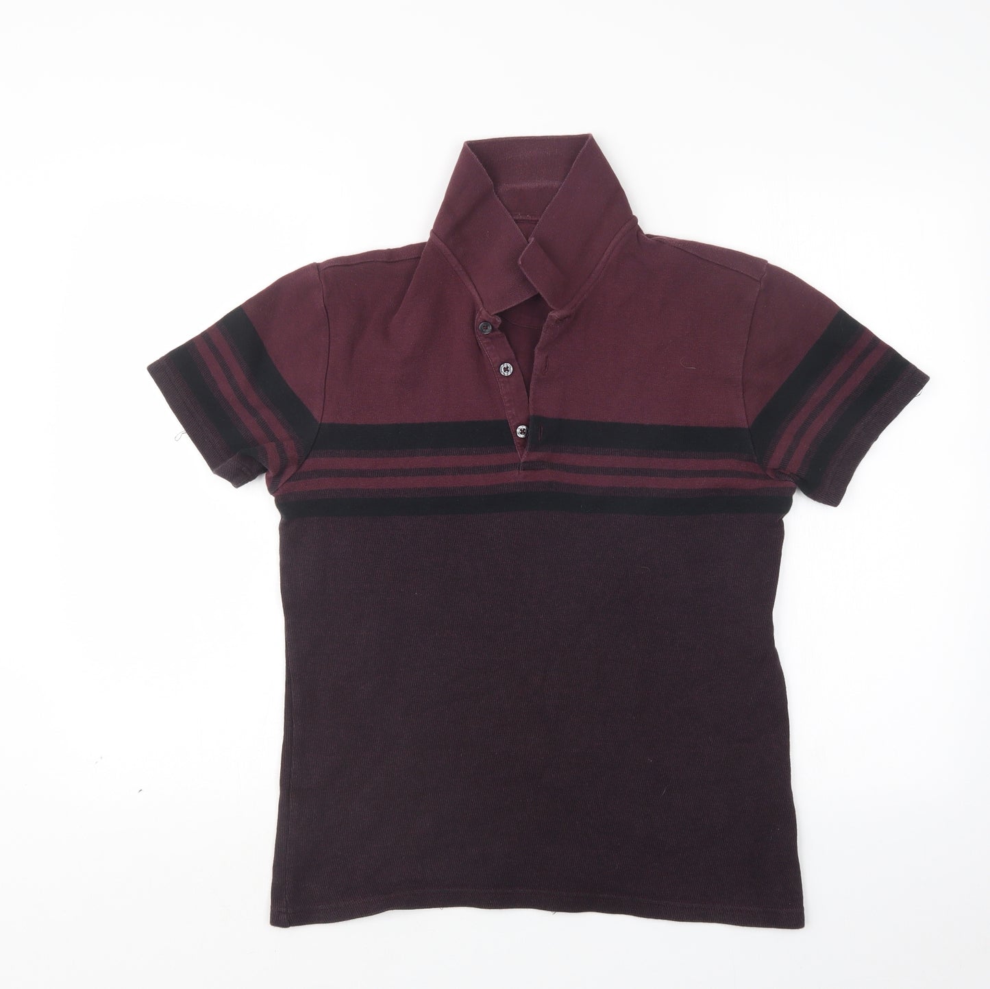 Marks and Spencer Mens Purple  Knit  Polo Size S