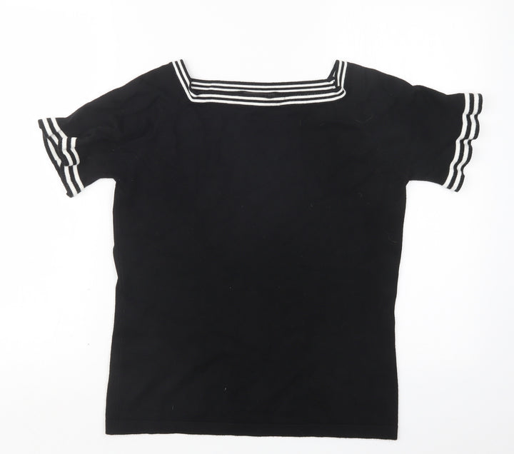 Simon Jeffrey Womens Black Pullover Jumper Size S