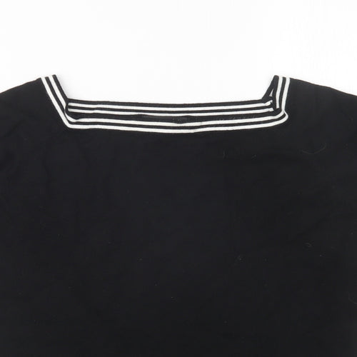 Simon Jeffrey Womens Black   Pullover Jumper Size S