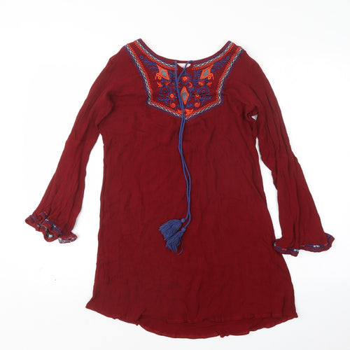 Kiss the Sky Womens Red   Basic Blouse Size XS