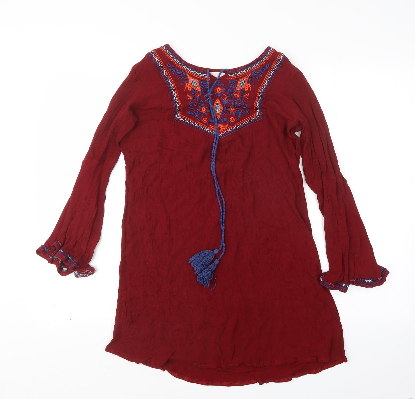 Kiss the Sky Womens Red   Basic Blouse Size XS