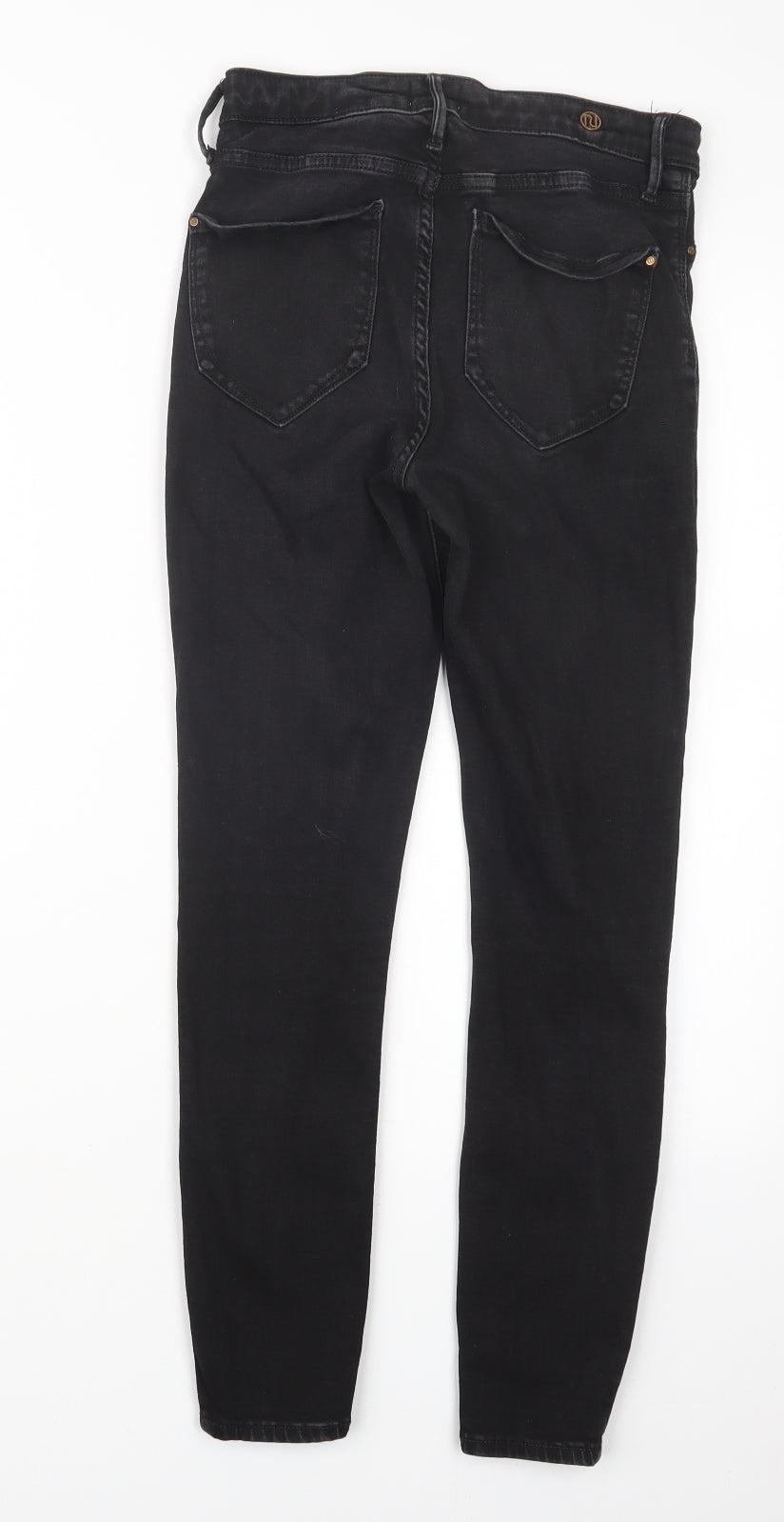 River Island Womens Black  Denim Straight Jeans Size 10 L25 in
