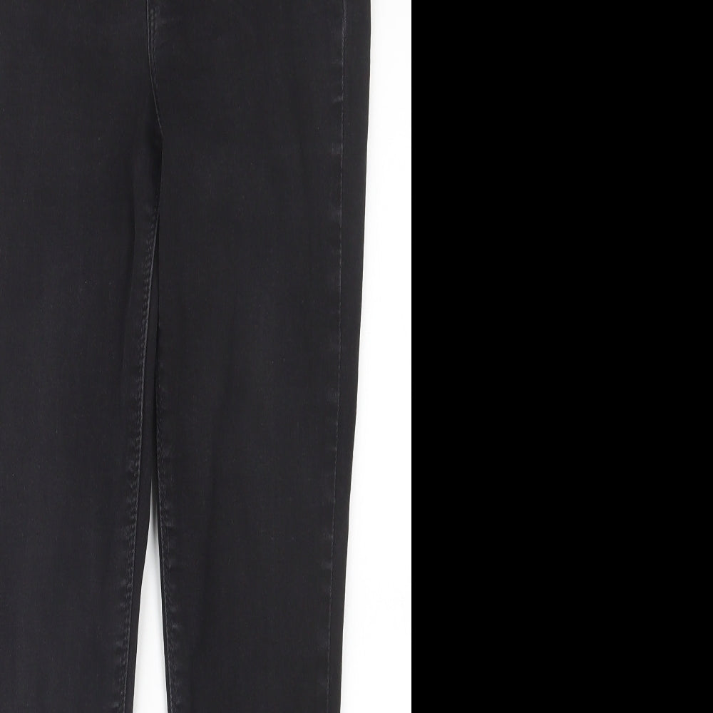 River Island Womens Black  Denim Straight Jeans Size 10 L25 in