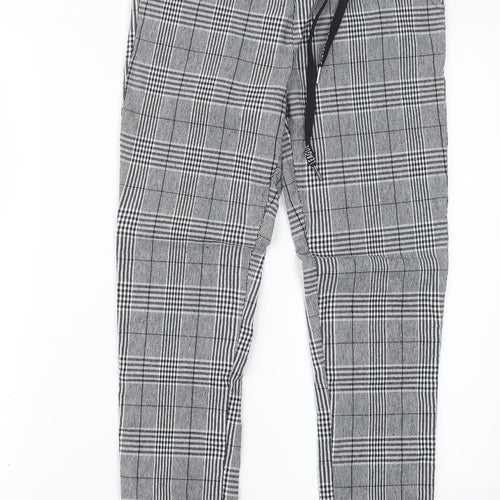 Preworn Womens Black Houndstooth  Trousers  Size M L26 in