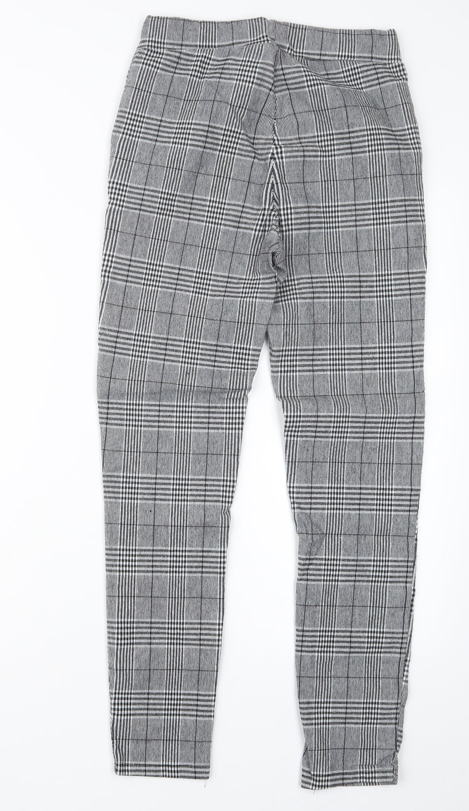 Preworn Womens Black Houndstooth  Trousers  Size M L26 in