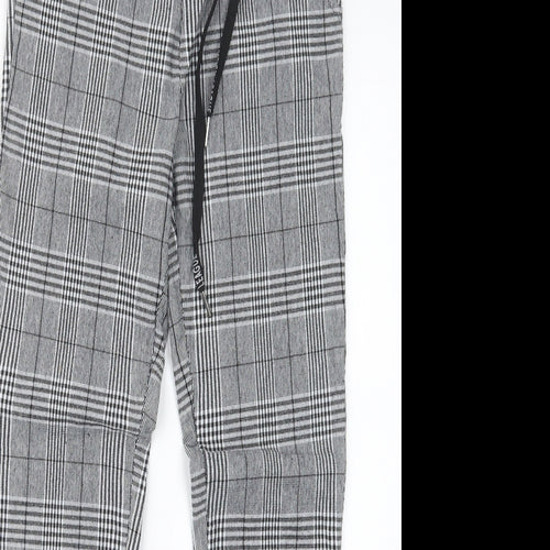 Preworn Womens Black Houndstooth  Trousers  Size M L26 in