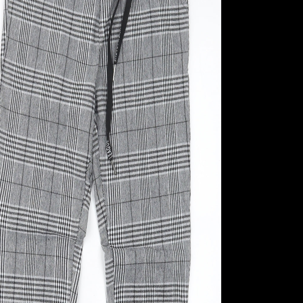 Preworn Womens Black Houndstooth  Trousers  Size M L26 in