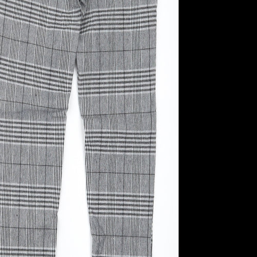 Preworn Womens Black Houndstooth  Trousers  Size M L26 in