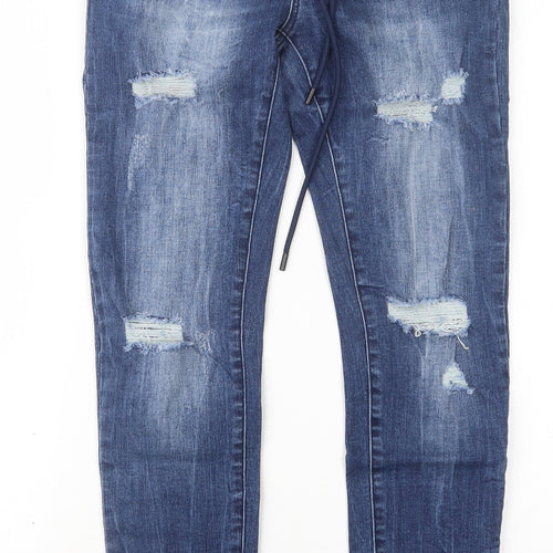 Preworn Womens Blue  Denim Straight Jeans Size XS L28.5 in