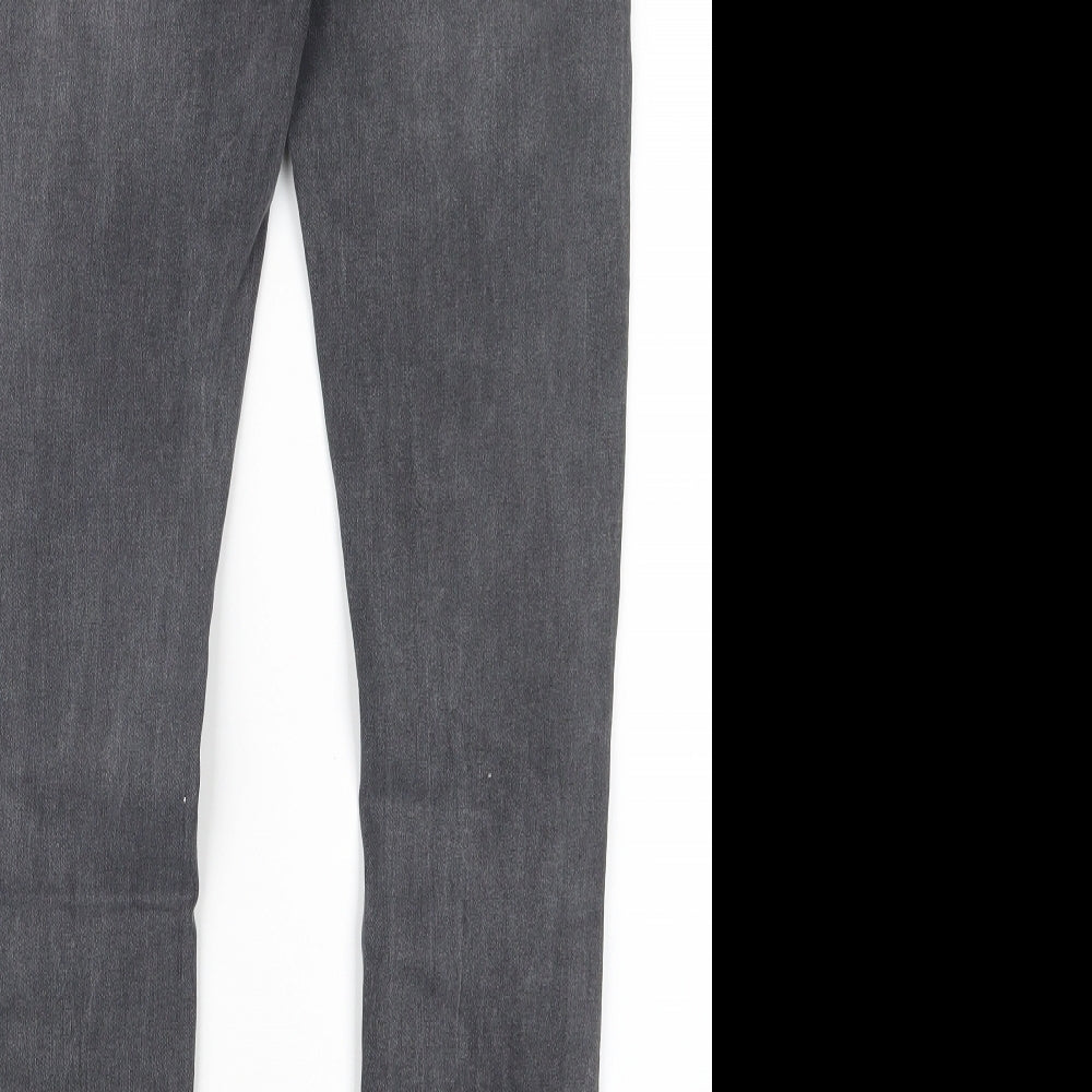Preworn Womens Grey  Denim Straight Jeans Size XS L28 in